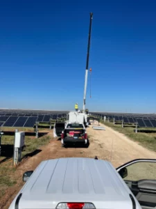 Solar Farm Crane Lift